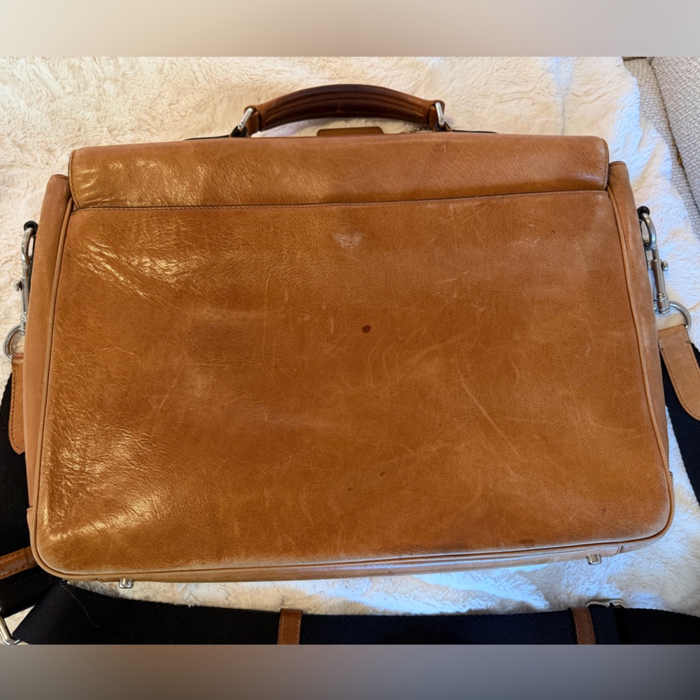 Coach Tan Leather Men's Briefcase - Picture 5 of 6